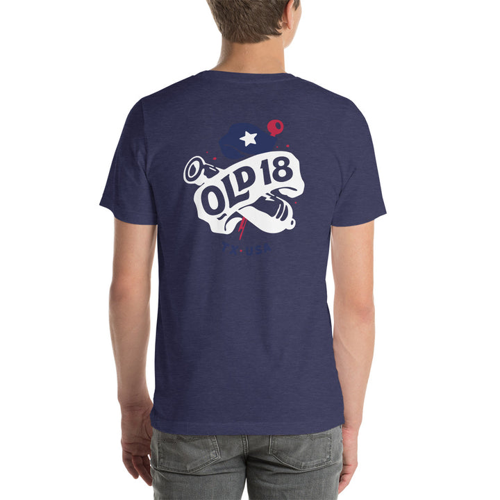T-Shirt with Old 18 Banner Logo on the Back